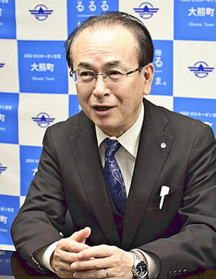 「脱炭素の推進を復興の軸にしたい」と話す吉田町長