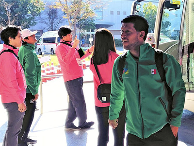 各国の選手たちが訪れているＪヴィレッジ