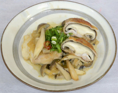 歌川さんの作品「～ふくしま香る～しいたけの肉巻きおろしソース添え」