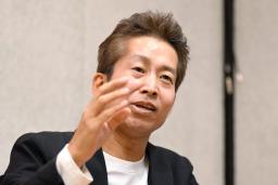 　インタビューに答えるｎｏｔｅ最高経営責任者の加藤貞顕さん