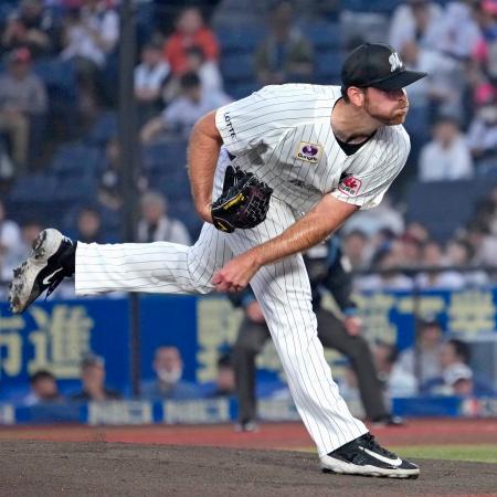 　広島戦に先発したロッテのサモンズ＝ＺＯＺＯマリン