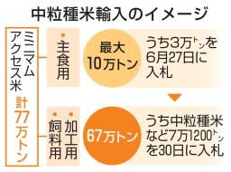 中粒種米輸入のイメージ