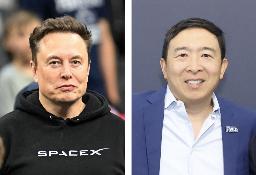 　イーロン・マスク氏、アンドルー・ヤン氏（ともにゲッティ＝共同）