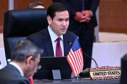 10日、マレーシア・クアラルンプールで、ASEAN外相との会議に出席したルビオ米国務長官(ロイター=共同)
