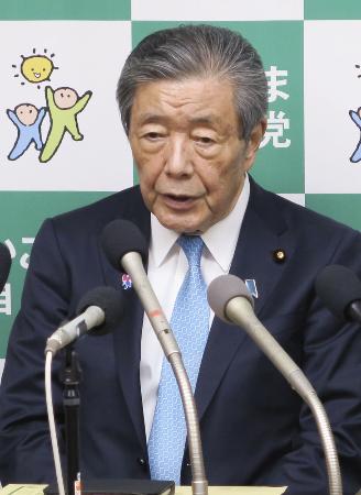 自民党の森山幹事長=9日、鹿児島市
