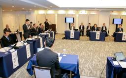　ＪＲ東海と静岡県の大井川流域自治体首長との意見交換会＝２７日午前、静岡市