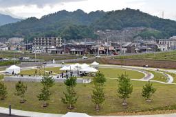 　東日本大震災の追悼施設「鎮魂の森あえーる」＝５日午前、岩手県大槌町