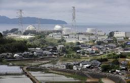　九州電力玄海原発（奥）が立地する佐賀県玄海町＝２０２４年４月