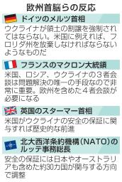 欧州首脳らの反応
