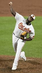 　オリオールズのバティスタ＝２０２２年、ボルティモア（ゲッティ＝共同）