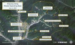 米戦略国際問題研究所が公開した、7月11日撮影の北朝鮮の秘密基地とされる衛星画像(CSIS/Beyond Parallel/Maxar 2025提供・共同)