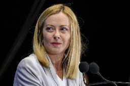 イタリアのメローニ首相(ゲッティ=共同)