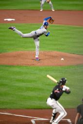 オリオールズ戦に先発登板したドジャース・大谷=ボルティモア(共同)