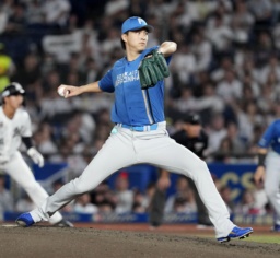 　ロッテ戦に先発した日本ハム・達＝ＺＯＺＯマリン