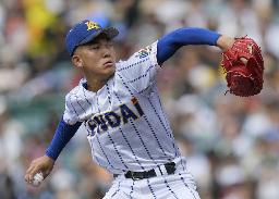 　健大高崎高の石垣元気投手＝８月、甲子園