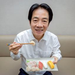 　２０日、フェイスブックに「昼食はおすし」と投稿した台湾の頼清徳総統（総統府提供・共同）