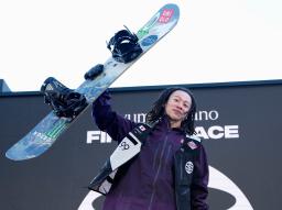 　男子ハーフパイプで優勝した平野歩夢＝張家口・密苑（共同）