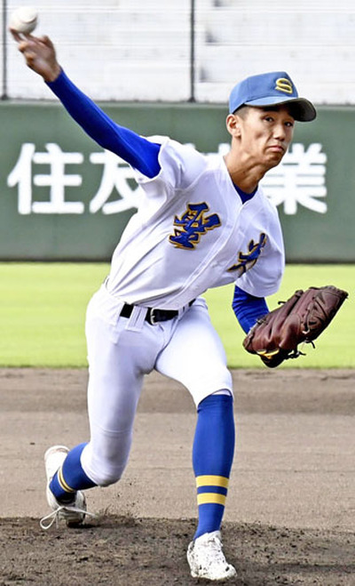 【聖光学院―いわき湯本】完封した聖光学院の松本＝ヨーク開成山スタジアム