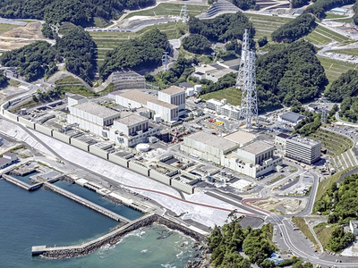 ２号機再稼働から１年を迎えた女川原発（東北電力提供）