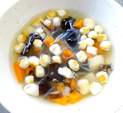 ３人が考案した「んめぇ！会津のこづゆ風スープ」