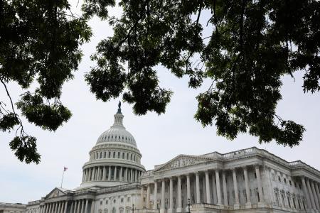 　米連邦議会議事堂＝２３日、米首都ワシントン（ゲッティ＝共同）