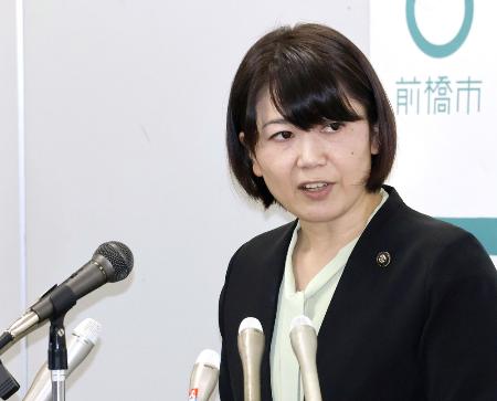 　前橋市の小川晶市長＝６日午後、前橋市役所