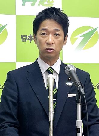 　日本維新の会の藤田文武共同代表＝２１日午後、国会
