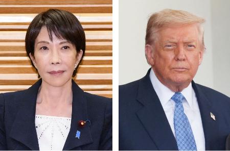 　高市早苗首相、トランプ米大統領（ロイター＝共同）