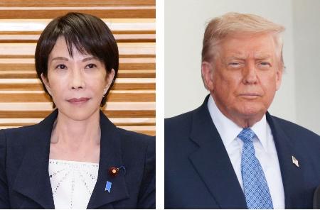 高市早苗首相、トランプ米大統領(ロイター=共同)