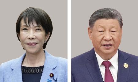 高市早苗首相、中国の習近平国家主席