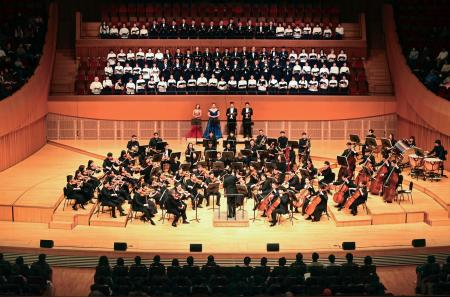 　５日、ソウルで開かれた日韓市民らによる「第九」のコンサート（在韓国日本大使館提供・共同）